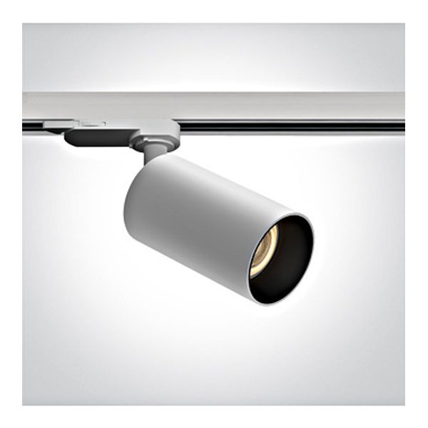 65105DT/W WHITE 10W GU10 TRACK SPOT 100-240V DARK LIGHT image 1