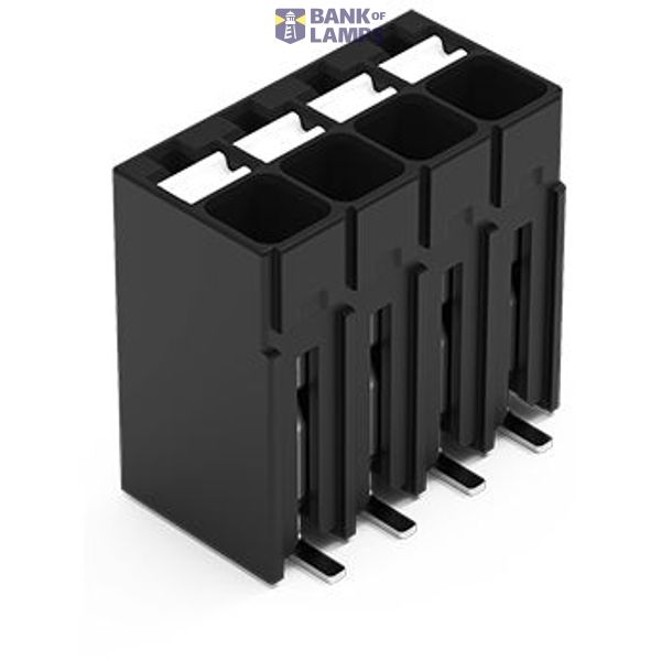 SMD PCB terminal block push-button 1.5 mm² black image 1