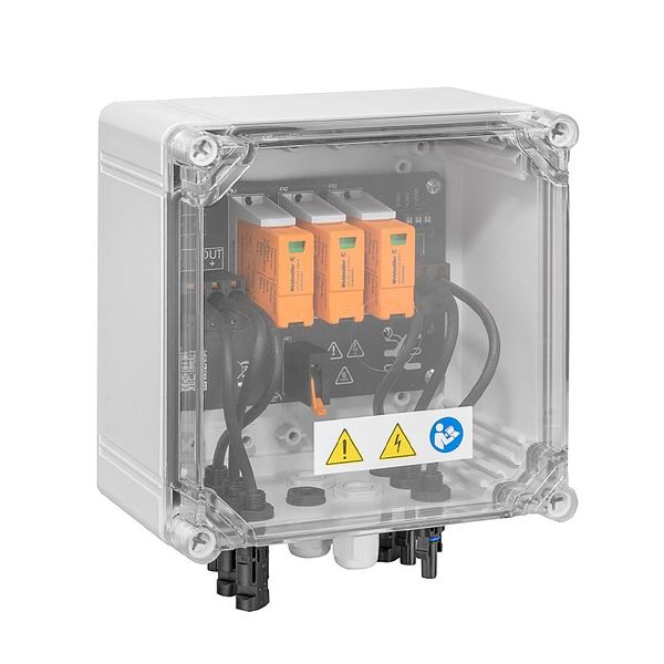 Photovoltaics, Combiner Box, PV Next, 1100 V, 1 MPP, 1 Input / 1 Output per MPP, Surge protection I / II, MC4-Evo 2 image 1