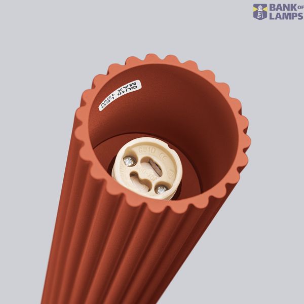 SURFACE-MOUNTED CYLINDRICAL TUBE WITH ELEGANT PATTERN, CARBON SERIES RED OCHRE GU10 image 12
