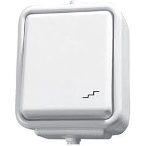 Surface Switch Cedar WNT-600Y PP IP44 10A 250V 1-Gang Rocker image 1