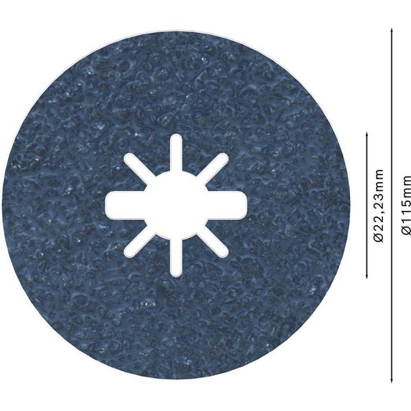 X-LOCK Fibre sanding discs, Ø115mm, G 24, R574, Best for Metal, 1pcs image 1