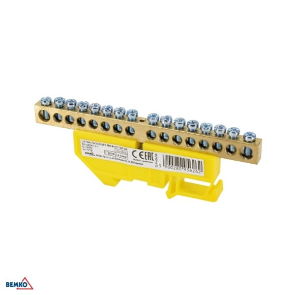 DIN RAIL TERMINAL BLOCK 6x9 YELLOW image 1