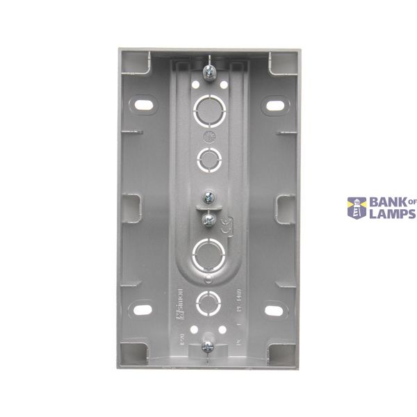 Double angled Keystone IT/telephone socket cover with descriptive field, (cover), satin, metallized image 1