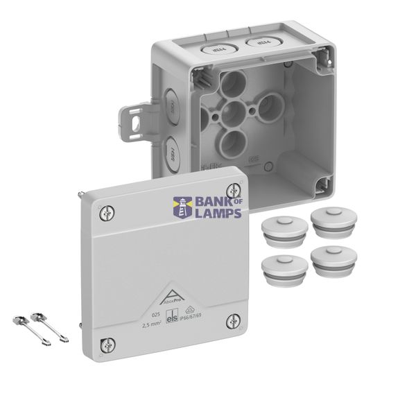 Junction box, Type of protection IP66/IP67/IP69, max. 2,5², IK09, Protection class II, Ui 1000V AC, Ui 1000V DC, DLG, DNV, VDE, Halogen free image 1