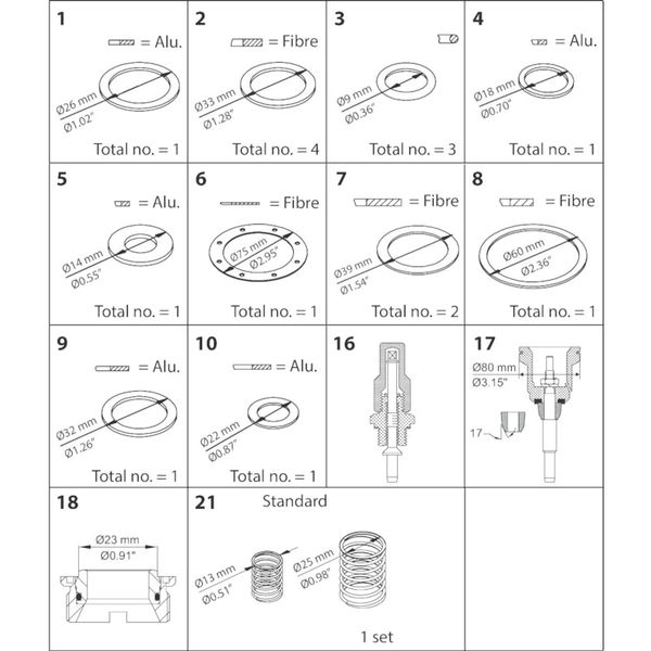 PMFL 80-6 Overhaul kit image 1
