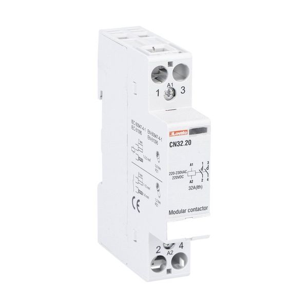 Modular contactor, one or two-pole, 32A AC1, 220...230VAC (2NO) image 1