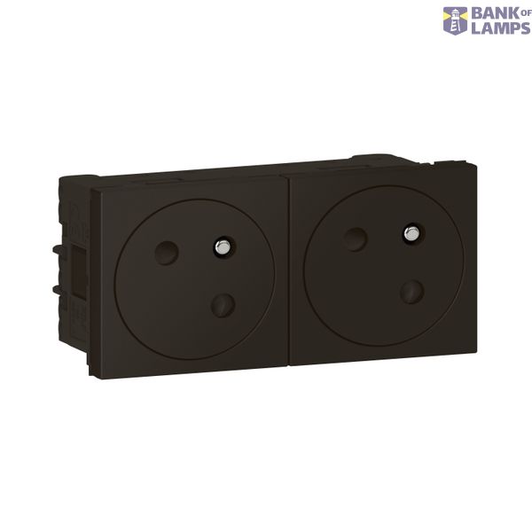 Socket Outlet Mosaic Link 2×2P+E 4M Black image 4