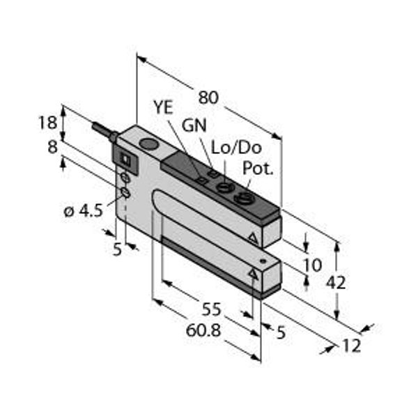 Photoelectric Sensor Bifurcated Retroreflective Sensor   SLM10B6 image 1