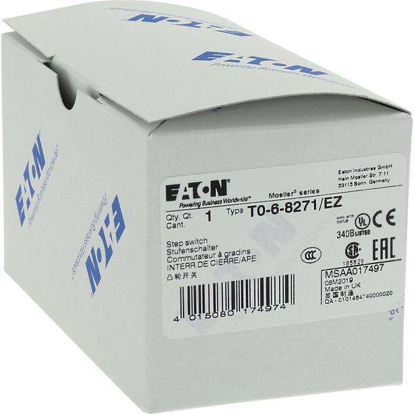 T0-6-8271/EZ Step switches, T0, 20 A, centre mounting, 6 contact unit(s), Contacts: 12, 45 °, maintained, Without 0 (Off) position, 1-4, Design number 8271 image 25