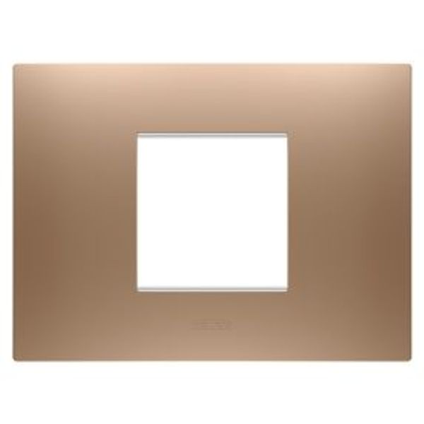 EGO PLATE - IN PAINTED TECHNOPOLYMER - 2 MODULES - SOFT COPPER - CHORUSMART image 1