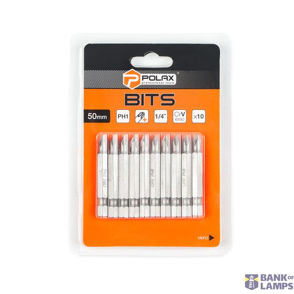 Bits，50mm，РH1 1/4" ，6150CRV (10 pcs) image 1