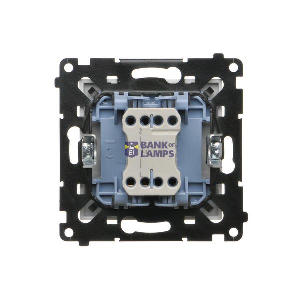 Single socket outlet without earthing, with shutters, Push In system, (module), Simon 24, IP20, 16A, white image 1