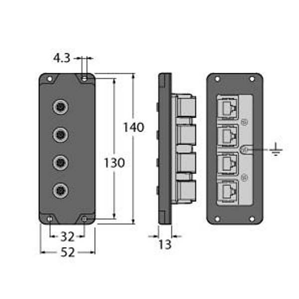 Wall/panel feed-through   BIC-44-E424 image 1