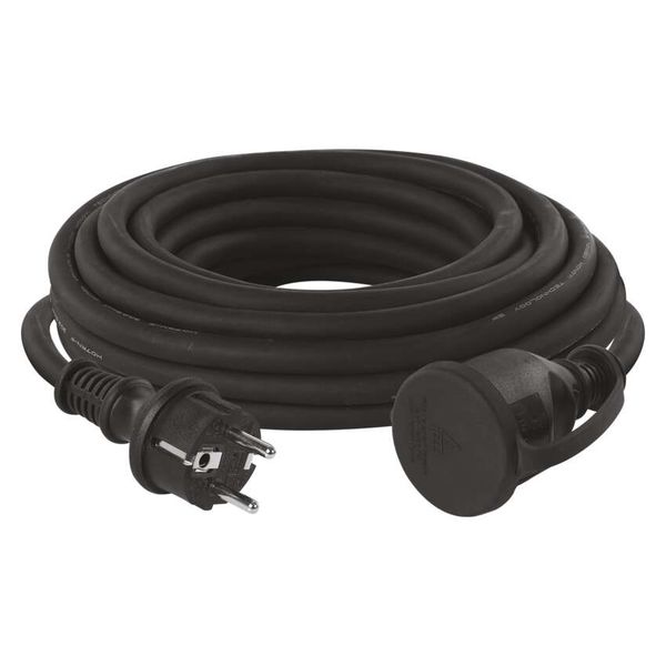Extension Cord 10 m / 1 socket / black / rubber-neoprene / 250 V / 2.5 mm2 image 1