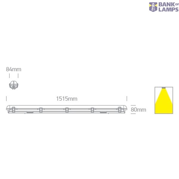IP65 LED 40W CW 230V PC/PC image 6