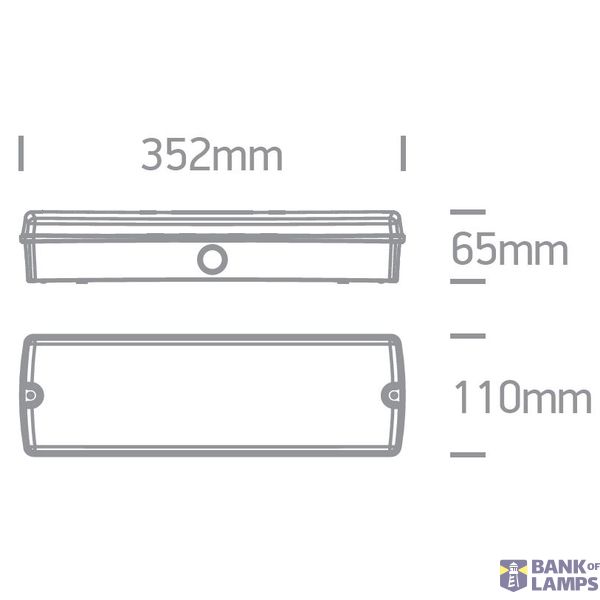 WHITE 5W EMERGENCY M3hrs IP65 230V image 2