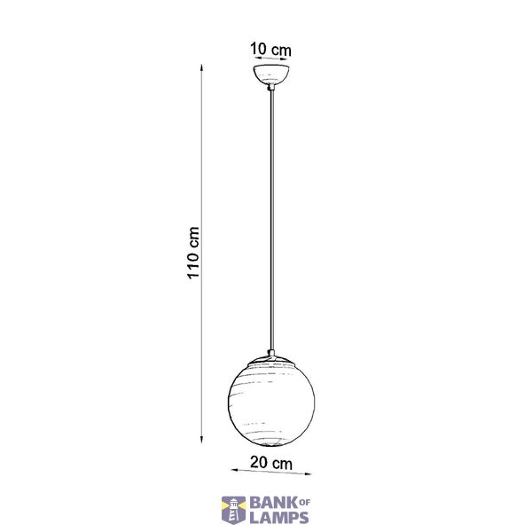HANGING LAMP UGO 20 CHROME E27 1X60W IP20 image 10