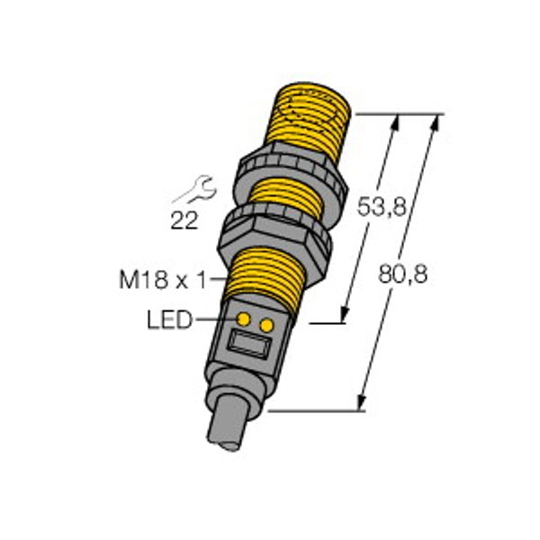 Ultrasonic Sensor diffuse mode sensor   S18UUA image 2