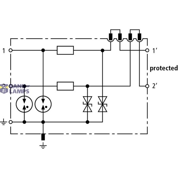Surge arrester terminal block 2-pole DEHNconnect SD2 image 3