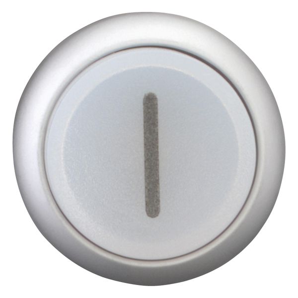 M22-DLH-W-X1 Illuminated pushbutton actuator, RMQ-Titan, Extended, momentary, White, inscribed 1, Bezel: titanium image 7