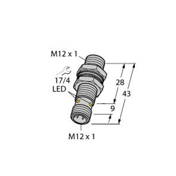 Inductive Sensor With Increased Switching Distance   BI4-G12K-AP6X-H1141 image 1