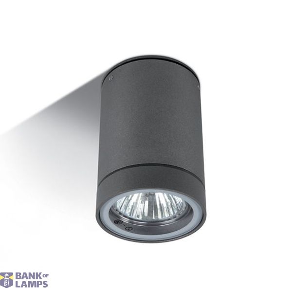 ANTHRACITE CYLINDER GU10 10W IP54 image 1