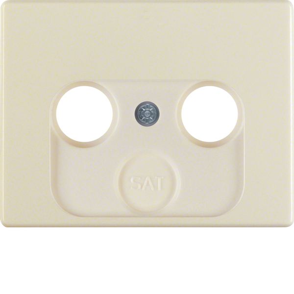 Centre plate for aerial soc. 2-/3hole, arsys, white glossy image 1