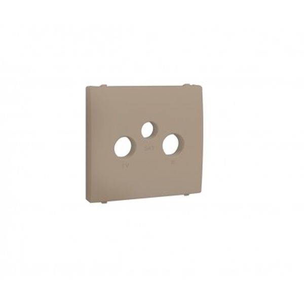 COVER PLATE FOR R-TV-SAT SOCKETS CHAMPAGNE image 1
