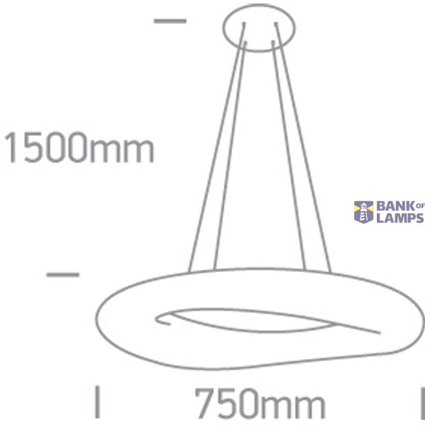 WHITE PENDANT LED 80W WW IP20 230V image 2