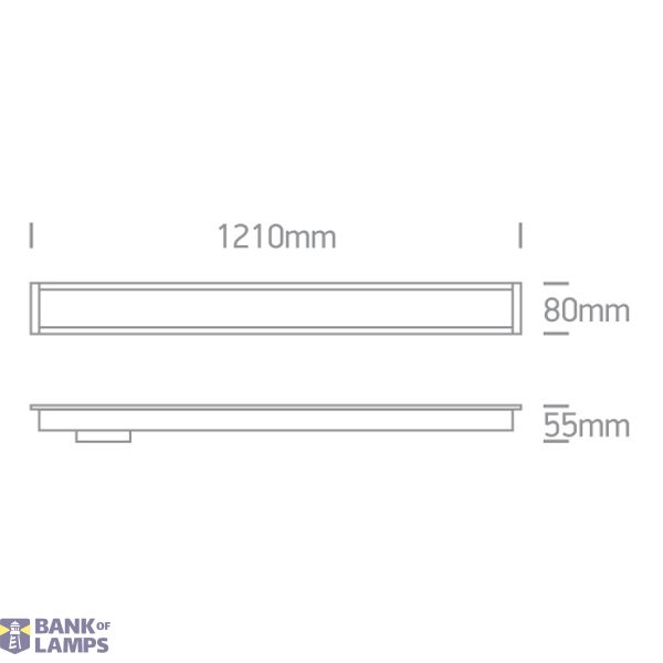 WHITE RECESSED UGR19 40W CW 1210mm 230V image 3