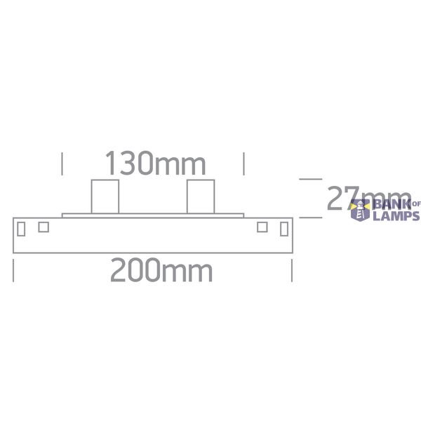 BLACK 2x2W WW 48V IP20 MINI/MIDI image 2