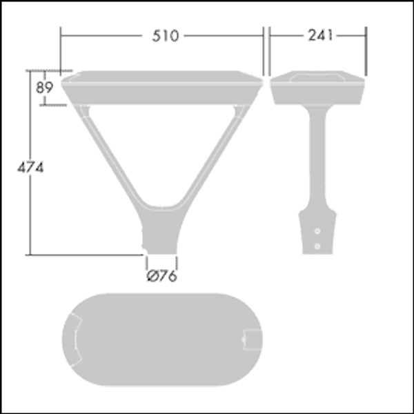 UD 48L50 730 WSC-S CL2 WS1 T60T BK - LED Amenity lighting lantern image 3