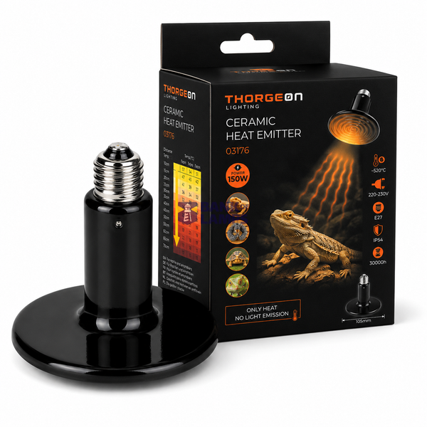Ceramic Heat Emitter 150W E27, Diameter 105mm image 1