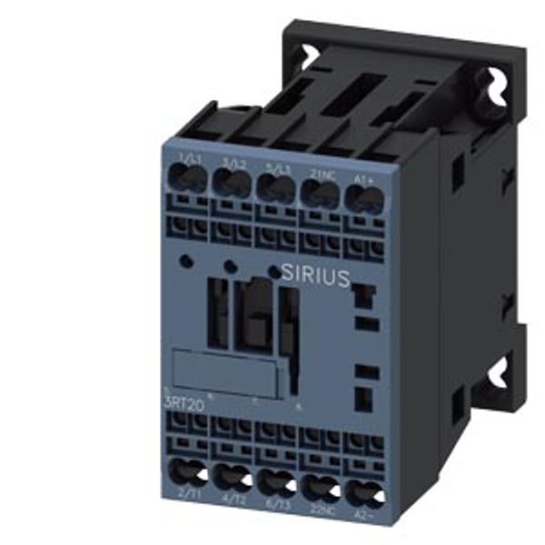 power contactor, AC-3e/AC-3, 9 A, 4 kW / 400 V, 3-pole, 24 V DC, auxiliary image 1