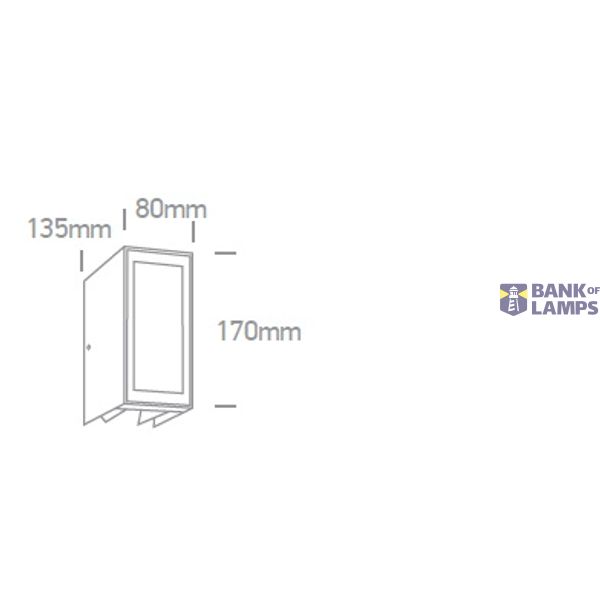 ANTHRACITE WALL 9W WW IP54 230V image 2
