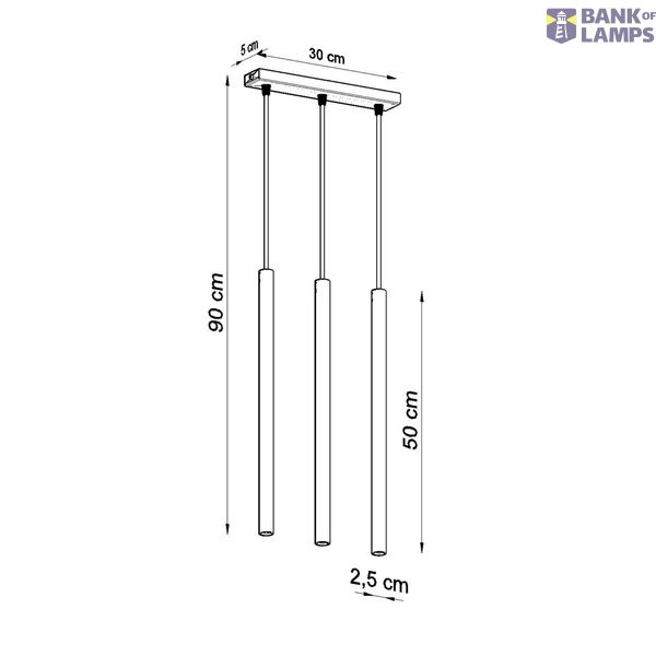 PASTELO 3L HANGING LAMP GOLDEN GLOSS G9 3X8W IP20 image 5