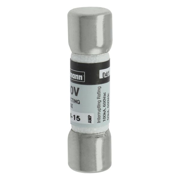 Eaton Bussmann series KLM fuse, 600 Vac, 600 Vdc, 15A, 100 kAIC at 600 Vac, 50 kAIC at 600 Vdc, Non Indicating, Fast acting, Ferrule end X ferrule end, Melamine tube, Nickel-plated bronze endcap image 14
