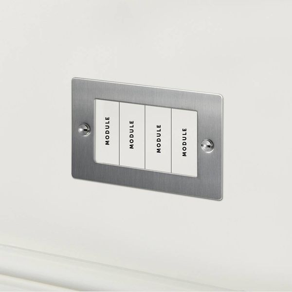 2G EURO PLATE - 4 MOD / STEEL image 1