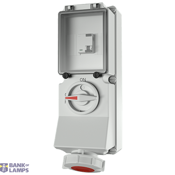 Wall mounted recept., 32A5p6h400V, IP67 image 1
