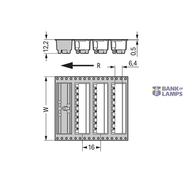 THR male header 1.0 x 1.0 mm solder pin angled black image 3