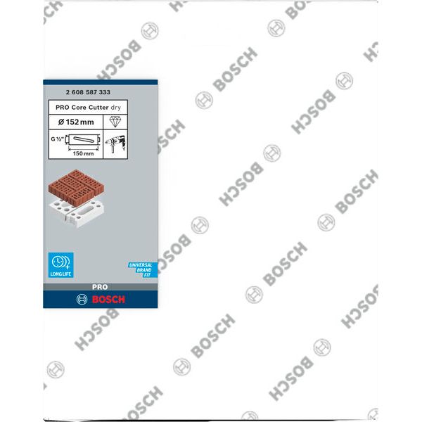 Diamond dry core cutter G 1/2" 152 mm, 150 mm, 7 segments, 7 mm image 2