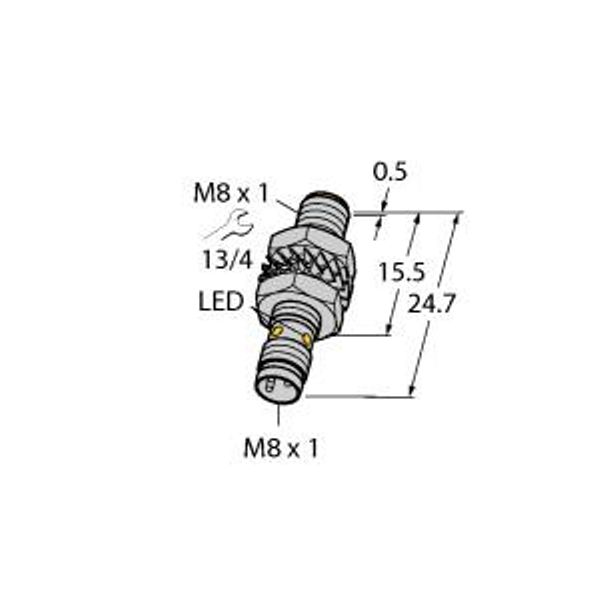 Inductive Sensor With Increased Switching Distance   BI3-M08KK-AP6X-V1131 image 1
