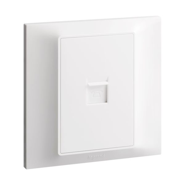 Socket 1 Gang RJ11 Telephone 7X7 White, Legrand-Belanko S image 1