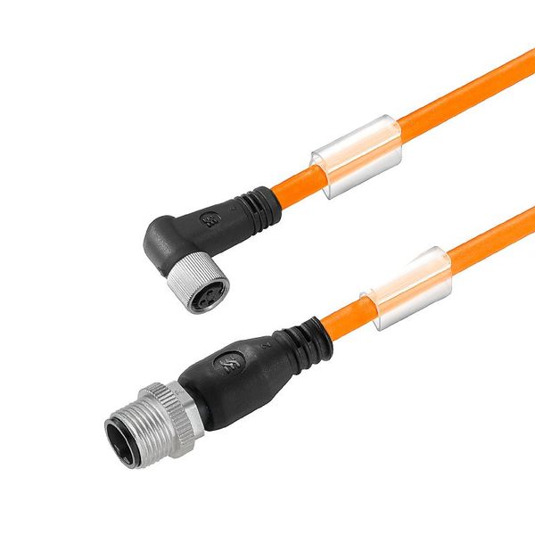 Sensor/actuator line, M12 / M8, Number of poles : 3, 1 m, Connecting line, Shielded: No, LED: No, Sheath material: PUR, Halogen: No image 1