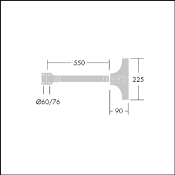 OLSYS1 BRA 500MM MTP - Mounting accessory image 2