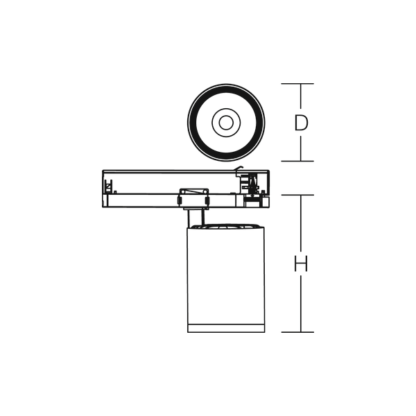 CALIDO CLICKBEAM maxi D90, 26 / 26 W, 2700 / 2900 lm, 830, black, on/o image 3