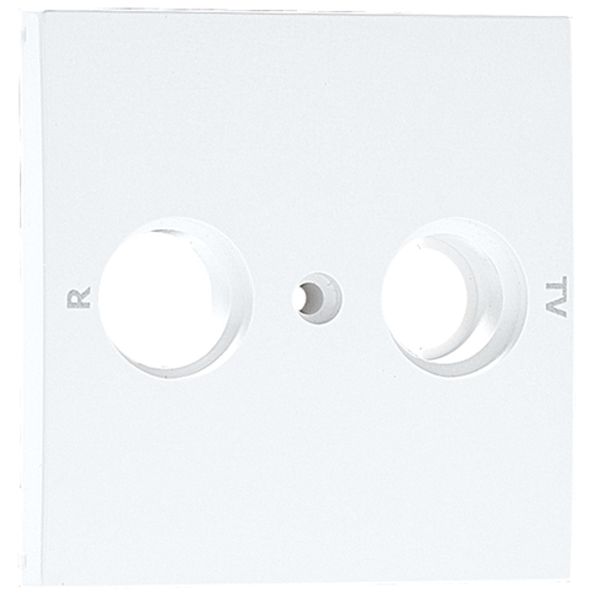 COV PLATE F/R-TV SOCK MULTIBRAND 2 OUTP WHITE image 1