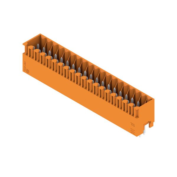 PCB plug-in connector, male header, closed side, THT solder connection, 3.50 mm, Number of poles: 38, 180°, Solder pin length (l): 3.5 mm, tinned, orange, Box image 2