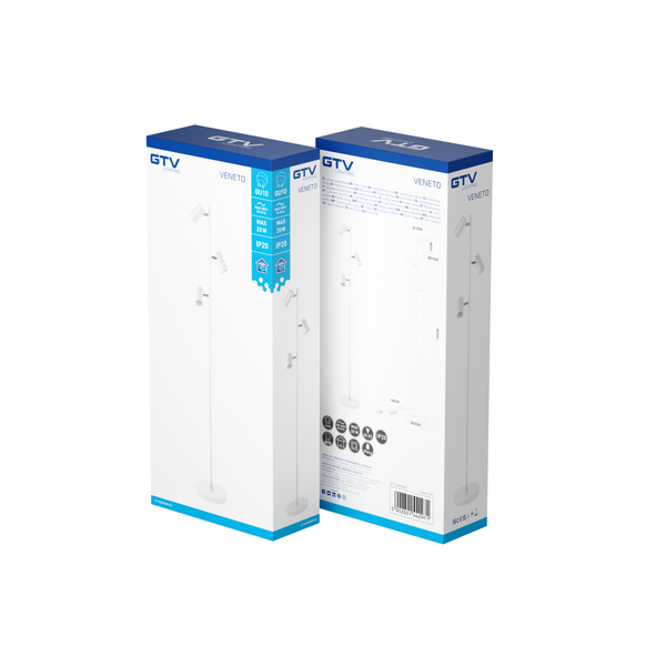 Floor lamp VENETO, IP20, max. 20W, 3 x GU10, white image 2